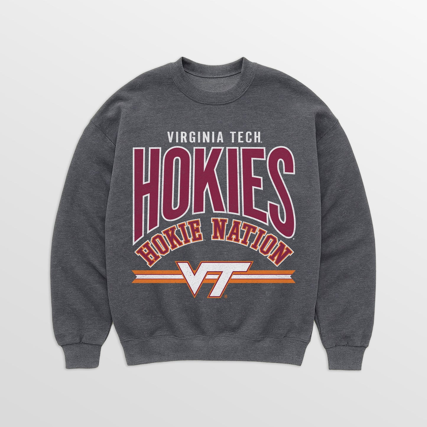 VIRGINIA TECH HOKIES KICKOFF CLASSIC PREMIUM FLEECE DROP SHOULDER CREWNECK PULLOVER