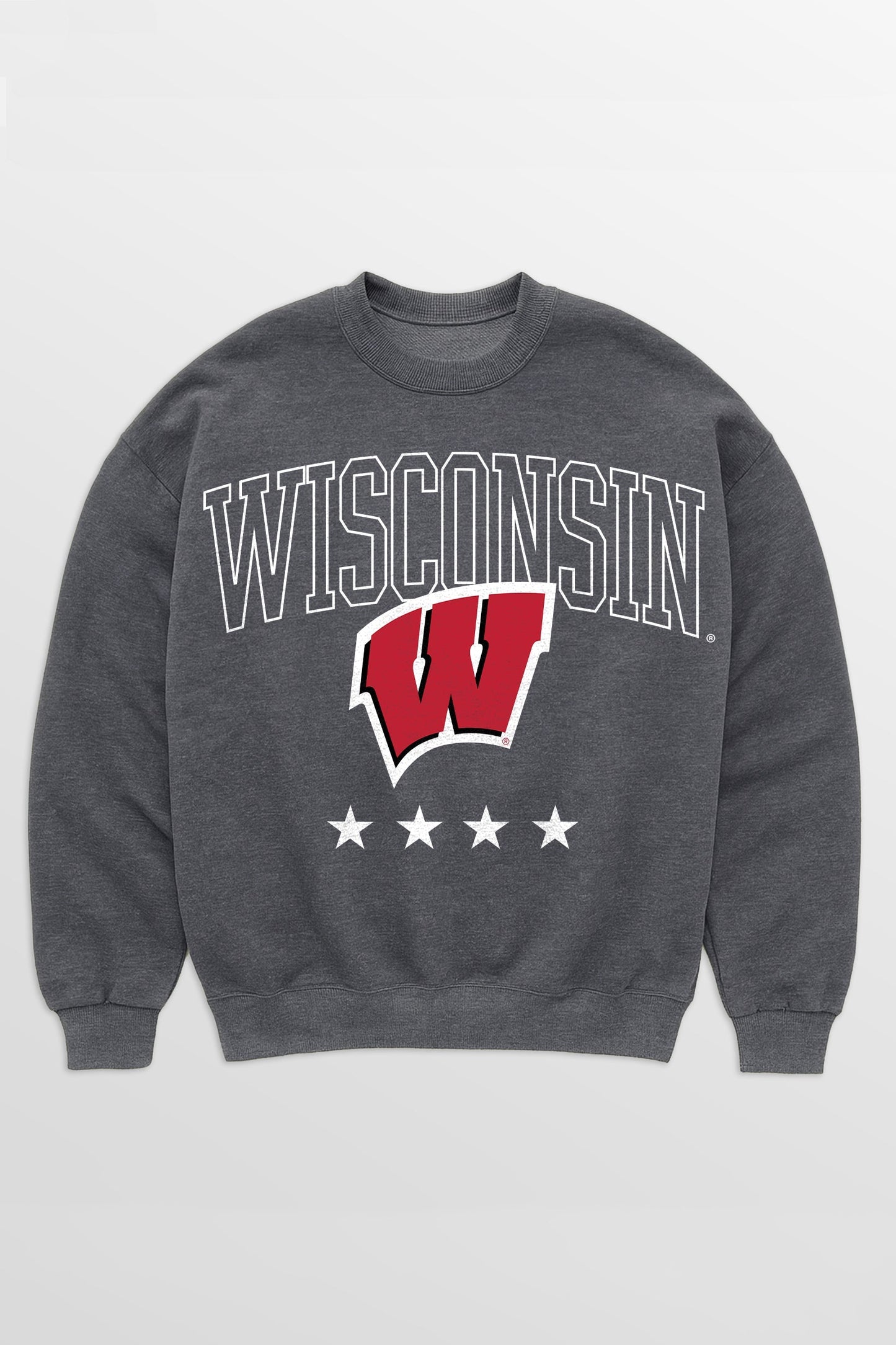 WISCONSIN BADGERS RISING STAR PREMIUM FLEECE CREWNECK PULLOVER