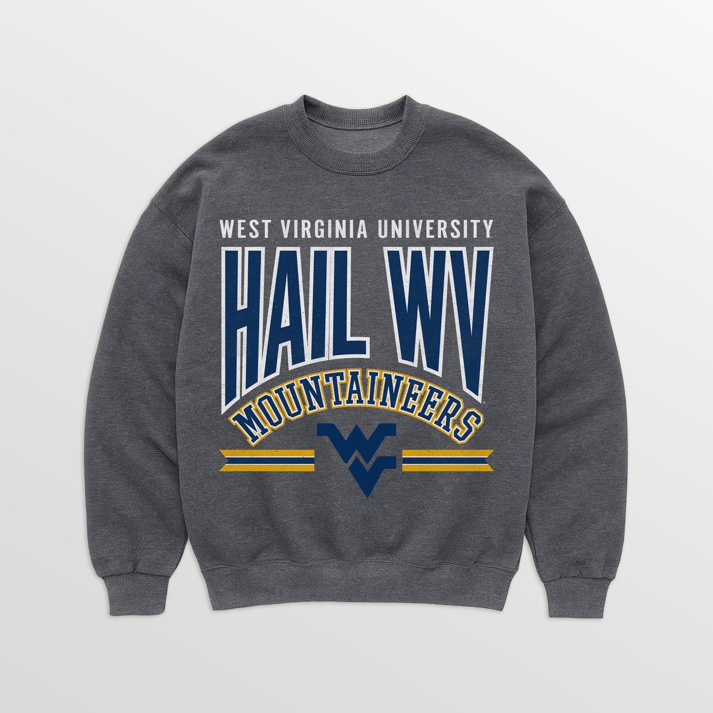WEST VIRGINIA MOUNTAINEERS KICKOFF CLASSIC PREMIUM FLEECE DROP SHOULDER CREWNECK PULLOVER