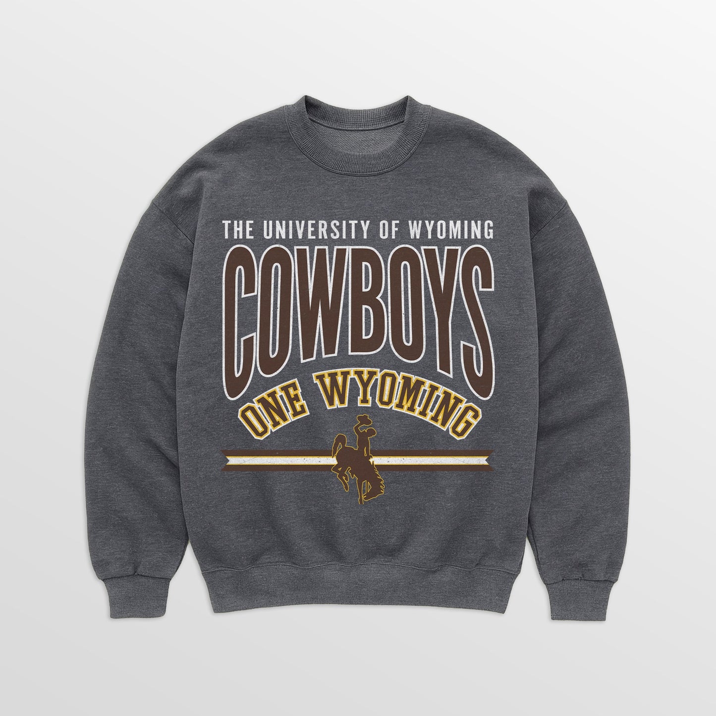 WYOMING COWBOYS KICKOFF CLASSIC PREMIUM FLEECE DROP SHOULDER CREWNECK PULLOVER