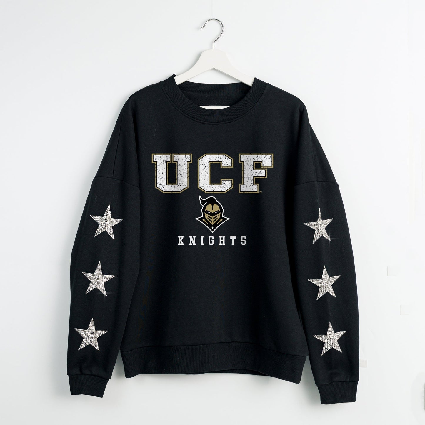 CENTRAL FLORIDA KNIGHTS VELOCITY STAR EMBELLISHED CREW SWEATSHIRT