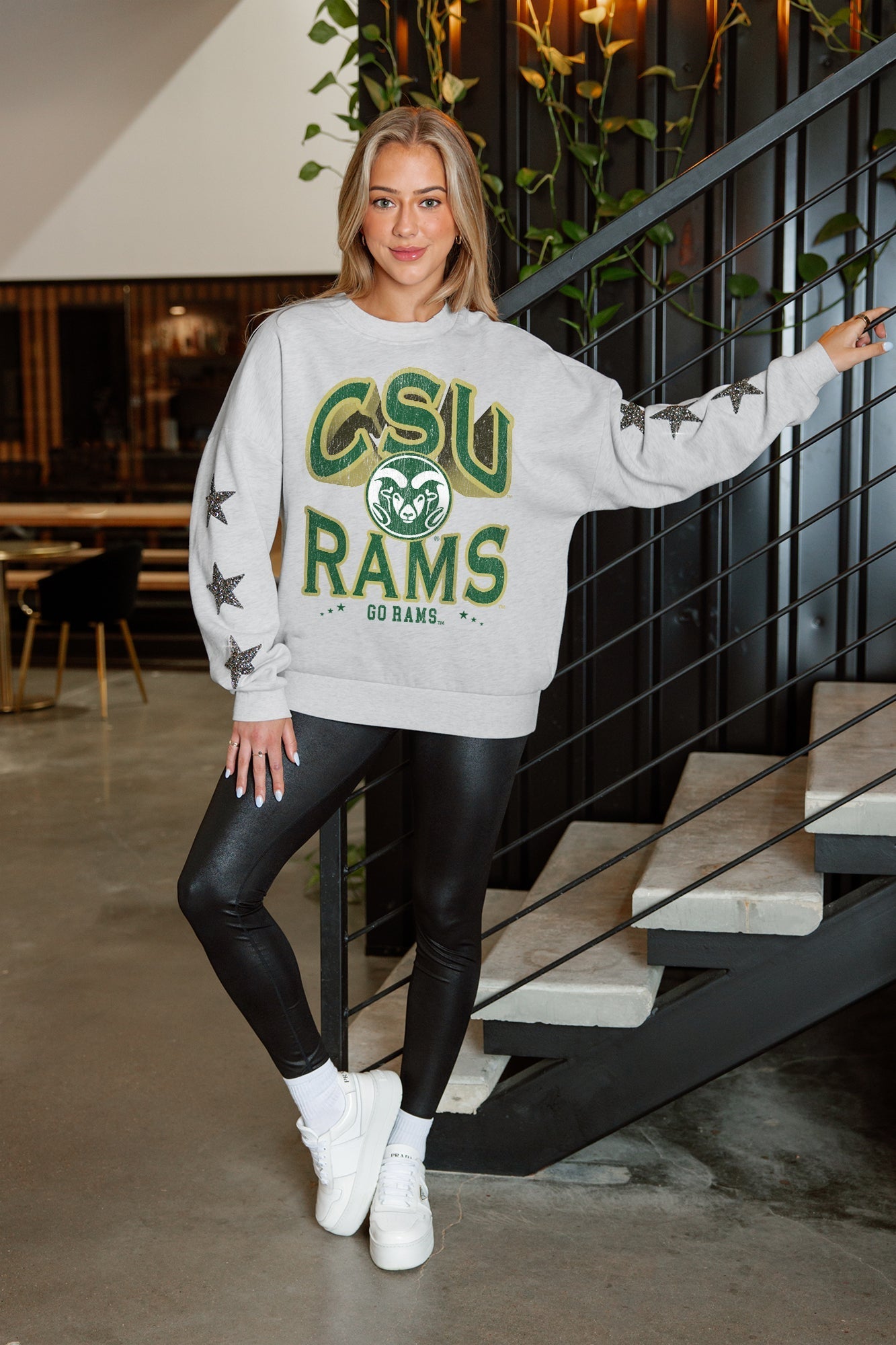 COLORADO STATE RAMS RESILIENCE STAR EMBELLISHED CREW SWEATSHIRT