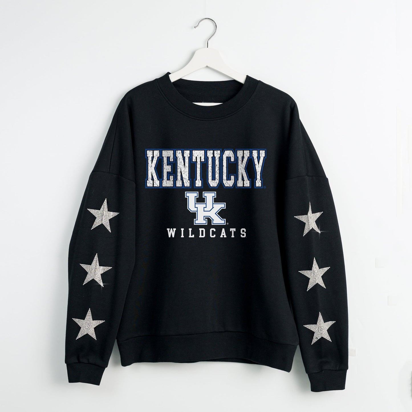 KENTUCKY WILDCATS VELOCITY STAR EMBELLISHED CREW SWEATSHIRT