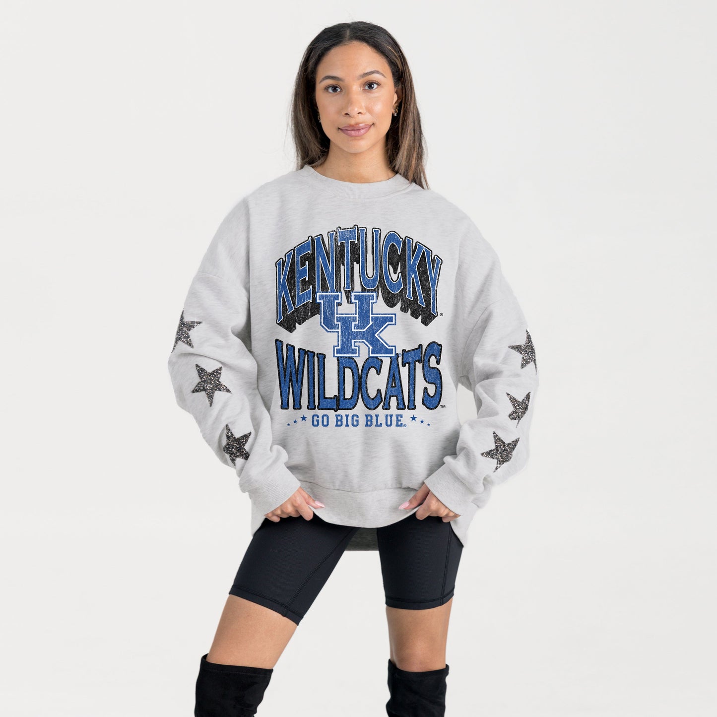 KENTUCKY WILDCATS RESILIENCE STAR EMBELLISHED CREW SWEATSHIRT