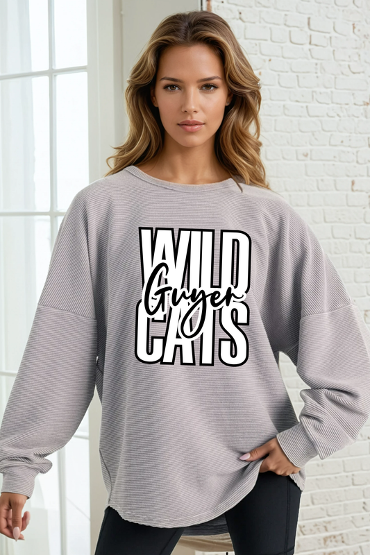 DENTON GUYER WILDCATS WASHED CORDED PULLOVER