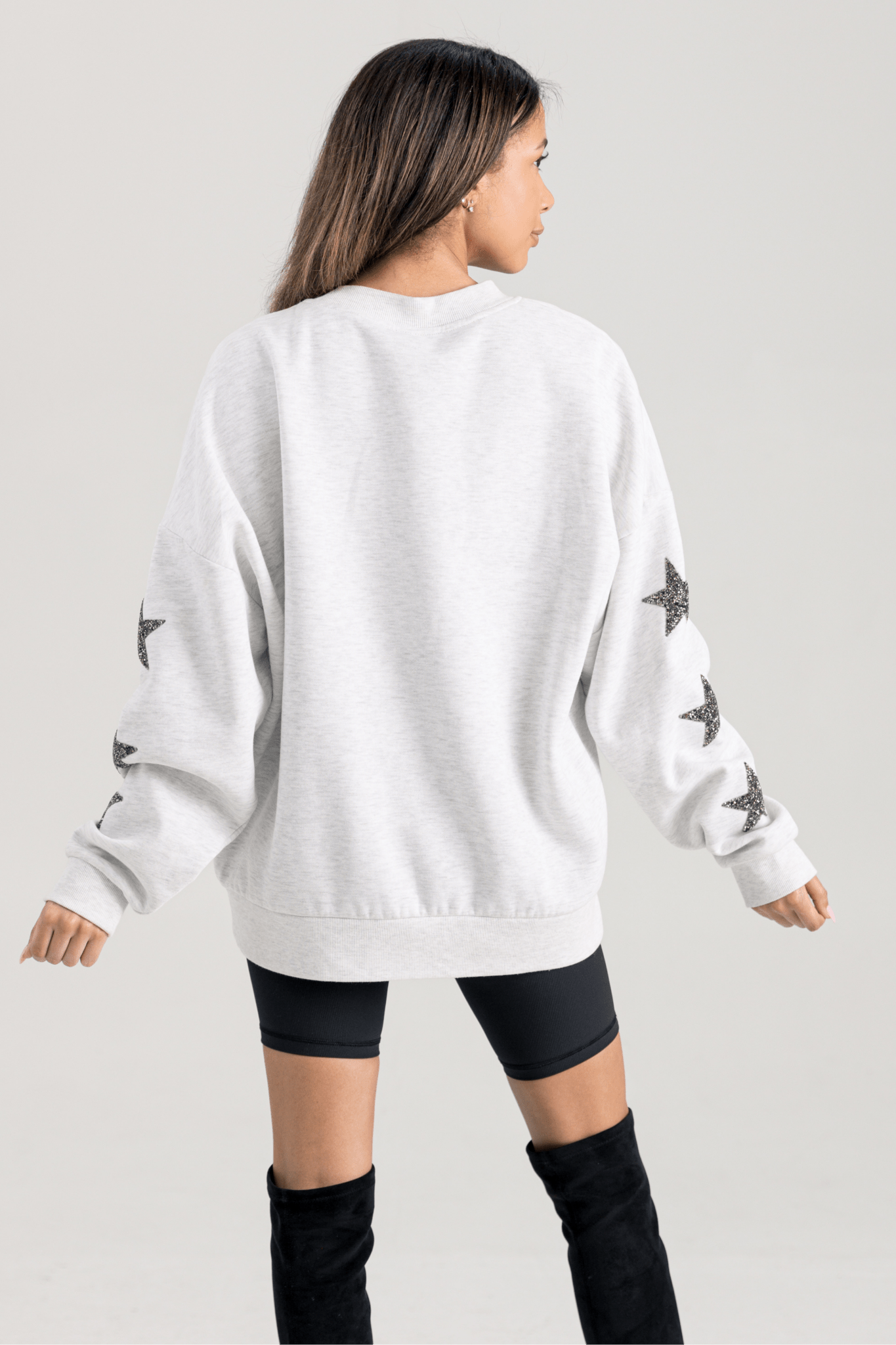 CATOOSA INDIANS EMBELLISHED STAR SLEEVE CREWNECK SWEATSHIRT - The Club