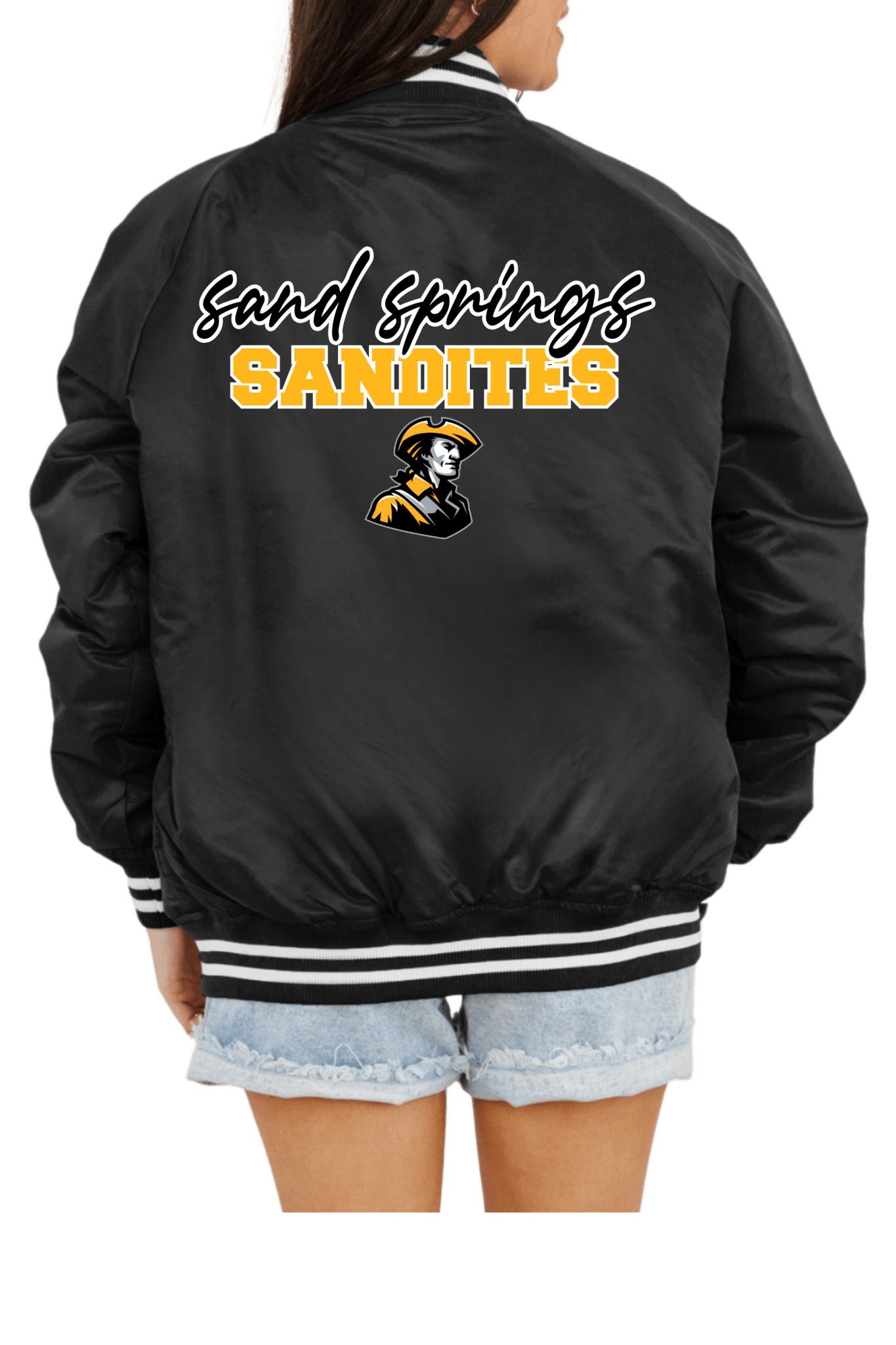SAND SPRINGS SANDITES SPORT STRIPE VARSITY JACKET - The Club