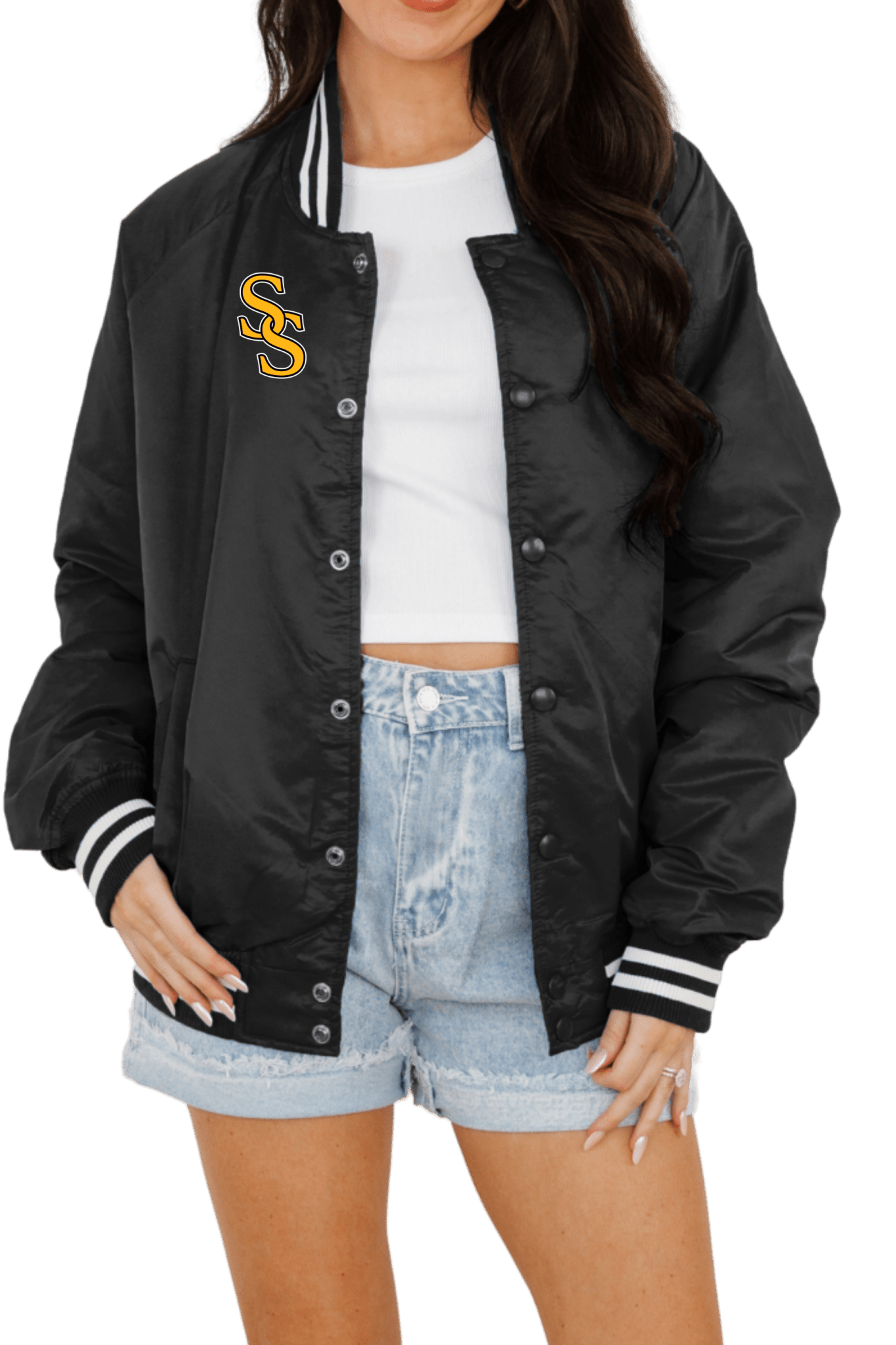 SAND SPRINGS SANDITES SPORT STRIPE VARSITY JACKET - The Club