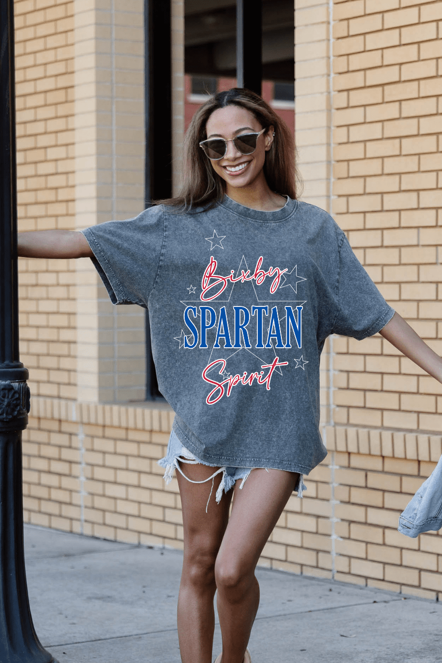 BIXBY SPARTANS VINTAGE WASH BOYFRIEND TEE - The Club