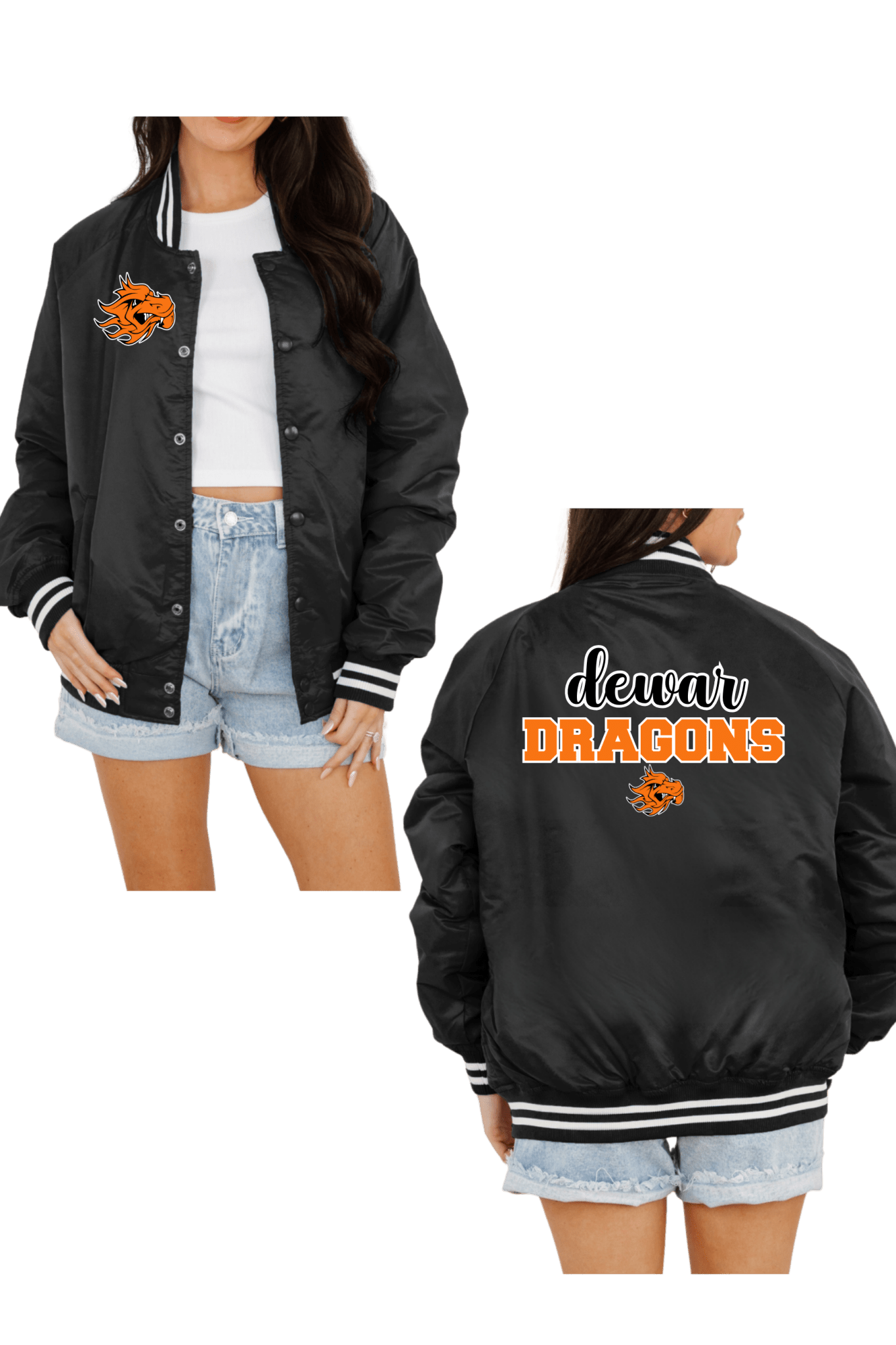 DEWAR DRAGONS SPORT STRIPE VARSITY JACKET - The Club