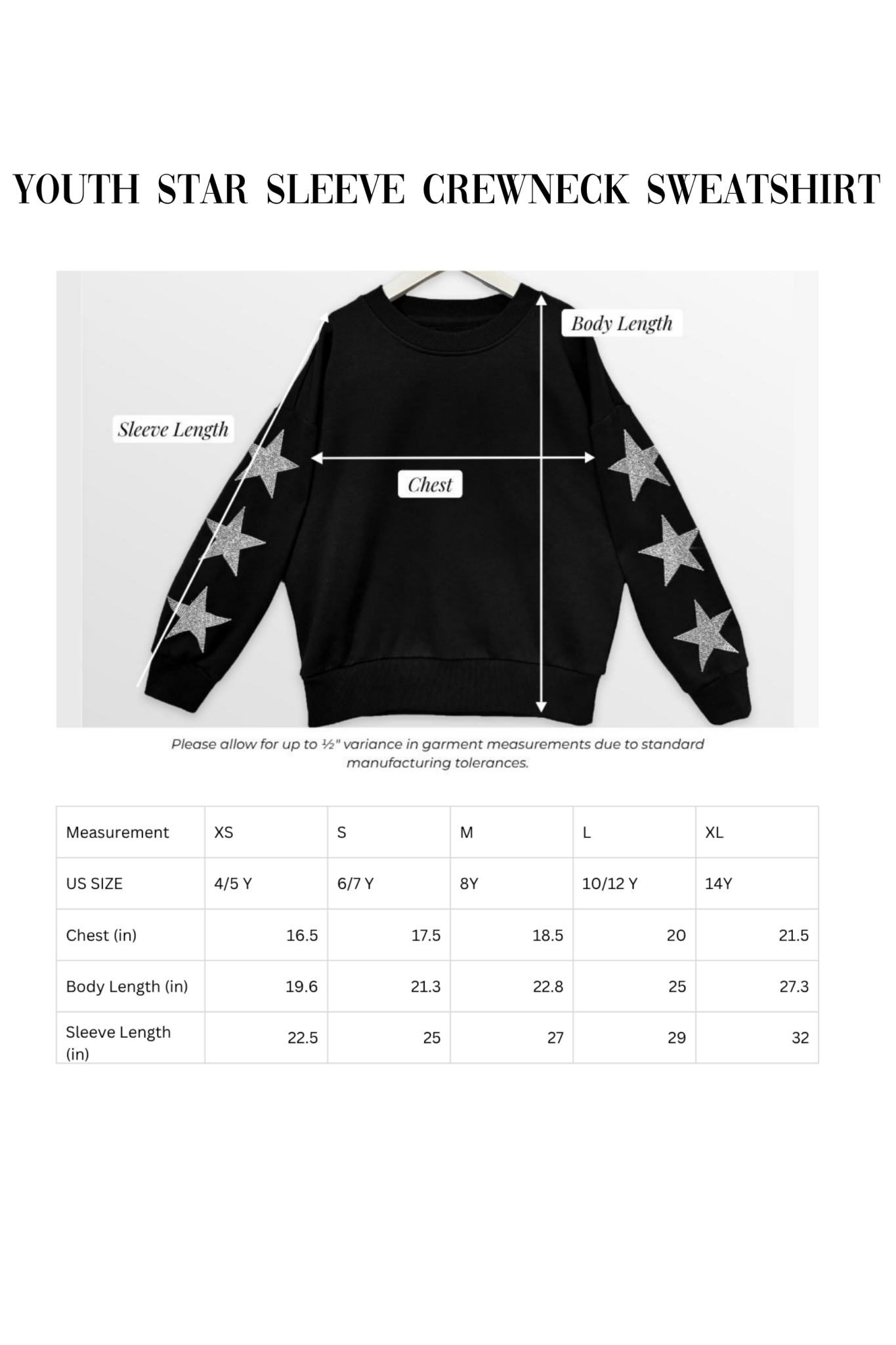BIXBY SPARTANS YOUTH EMBELLISHED STAR SLEEVE CREWNECK SWEATSHIRT - The Club