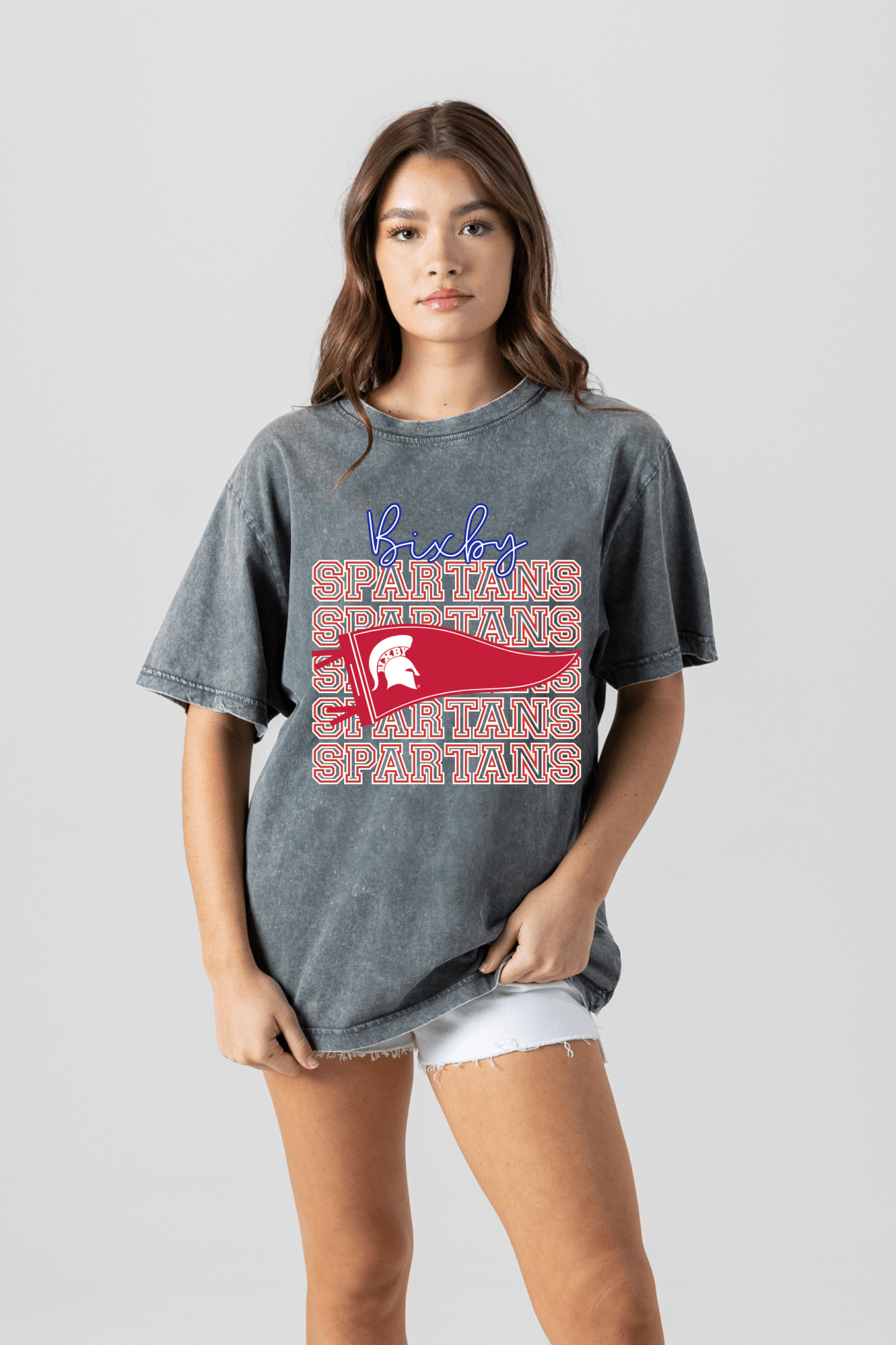 BIXBY SPARTANS VINTAGE WASH BOYFRIEND TEE - The Club