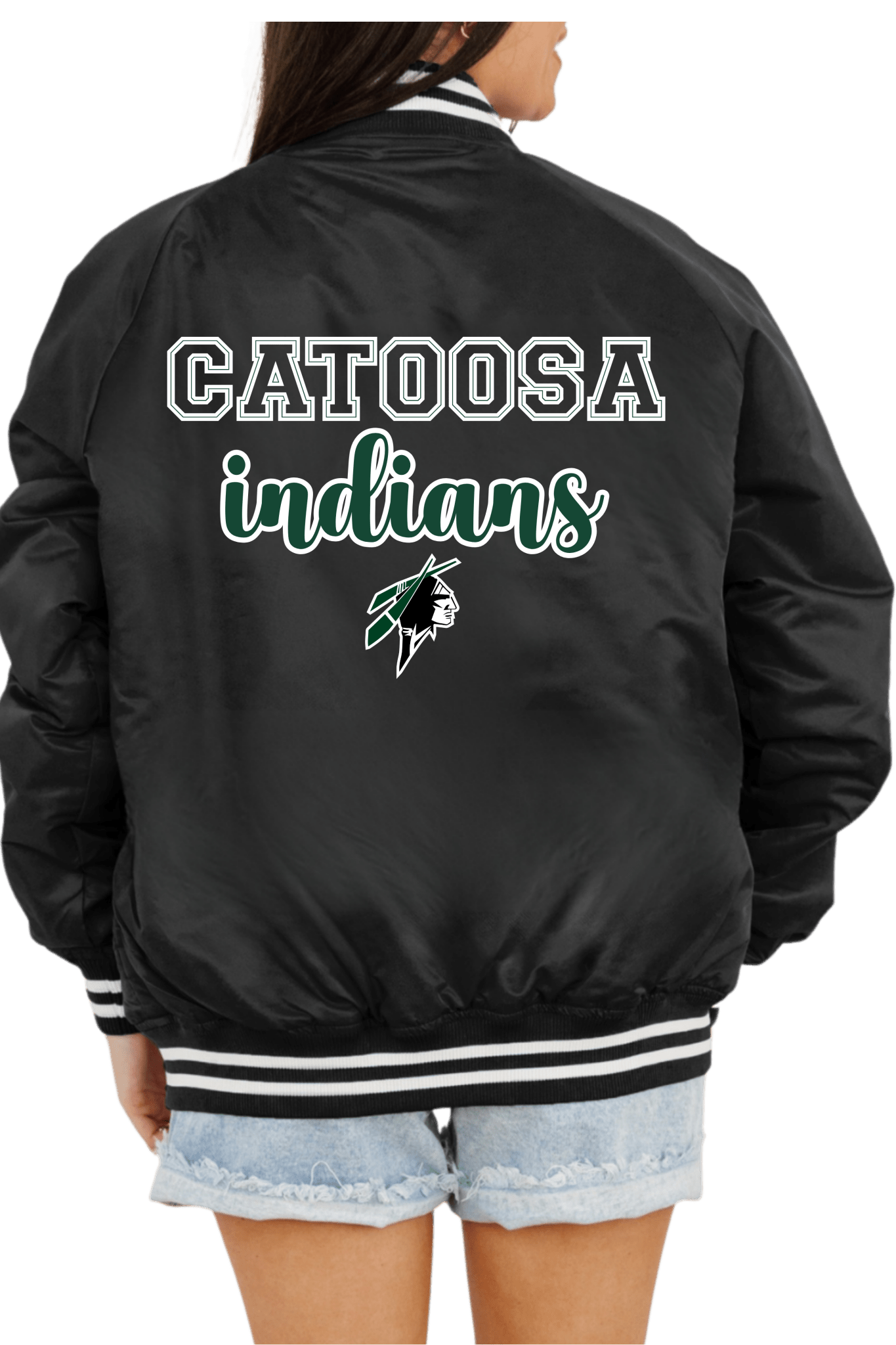 CATOOSA INDIANS SPORT STRIPE VARSITY JACKET - The Club