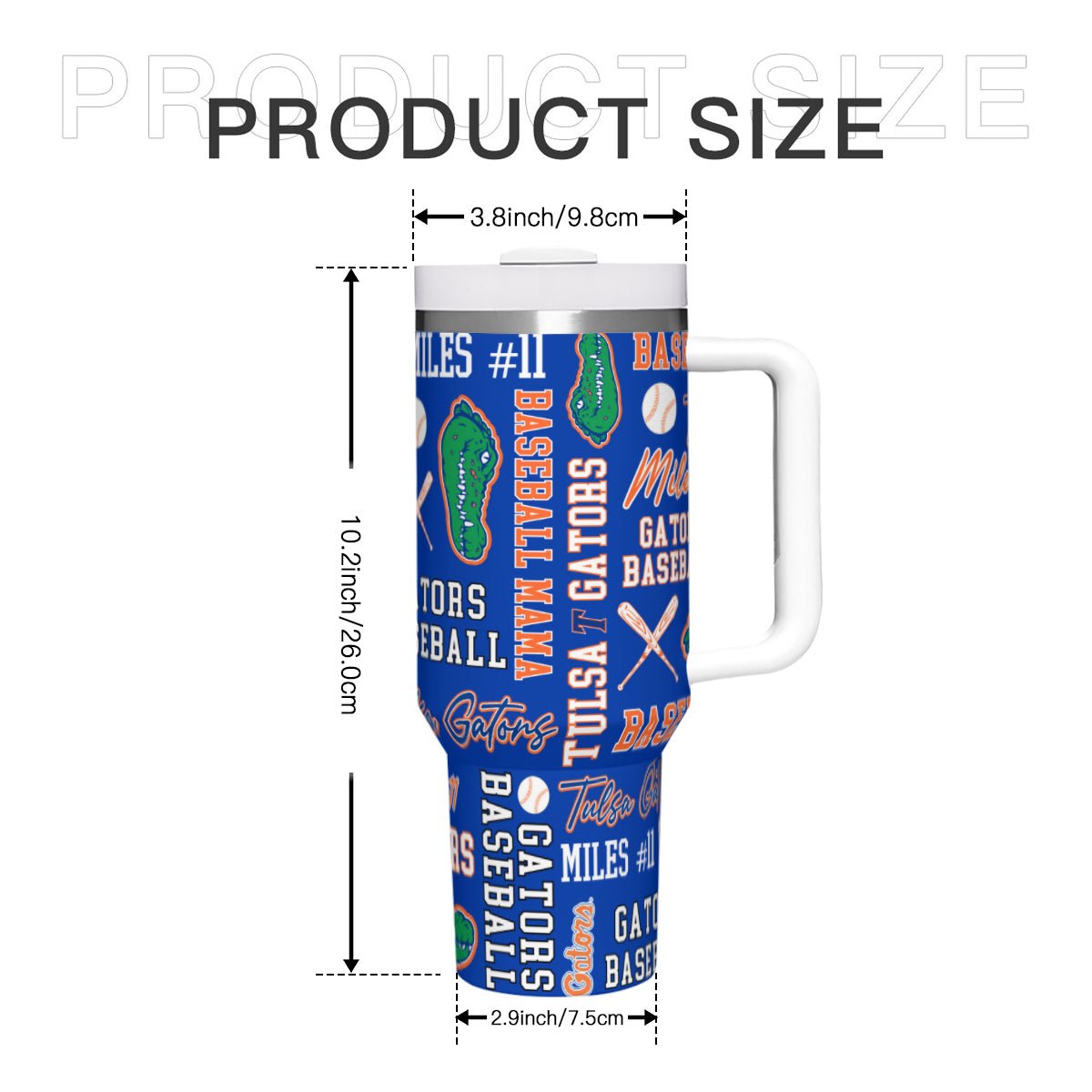 GATB022 - GATORS BASEBALL CUSTOM TUMBLER - The Club