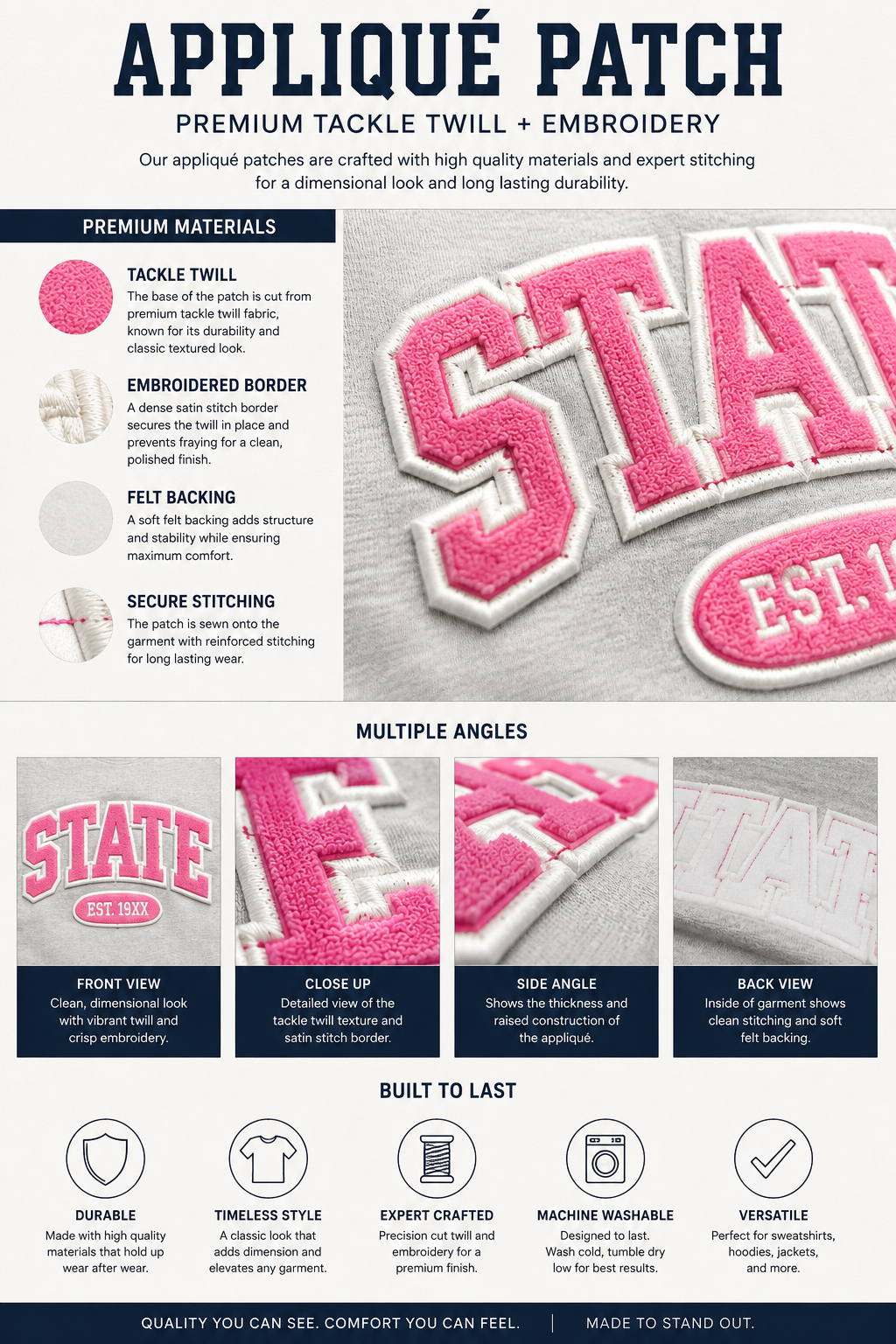 *PRE-ORDER* PB005 - BIXBY SPARTANS APPLIQUE SWEATSHIRT