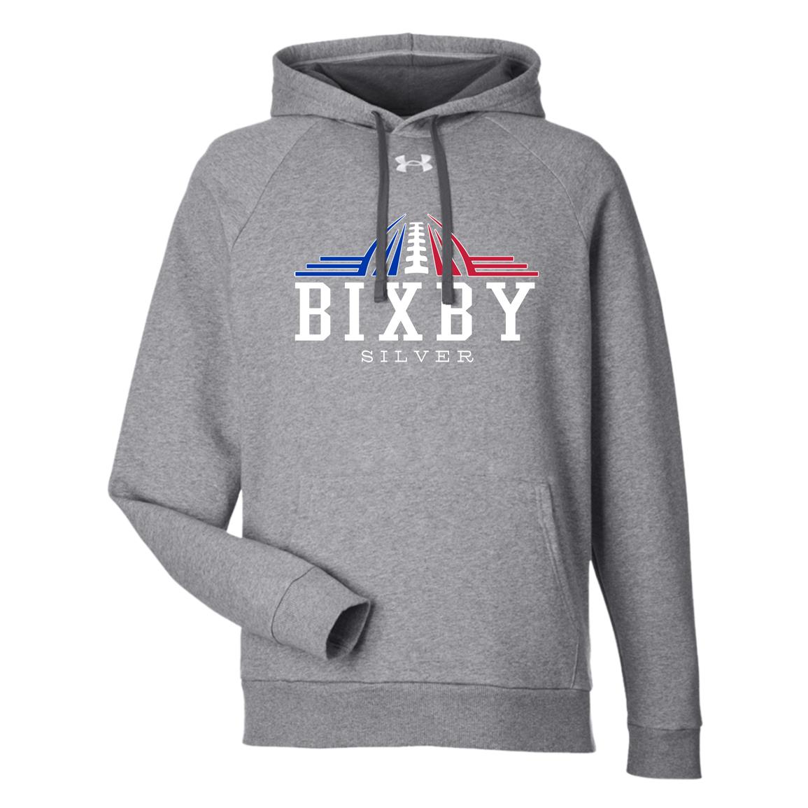 LEGENDS BIXBY SILVER UNDER ARMOUR ADULT RIVAL FLEECE HOODIE