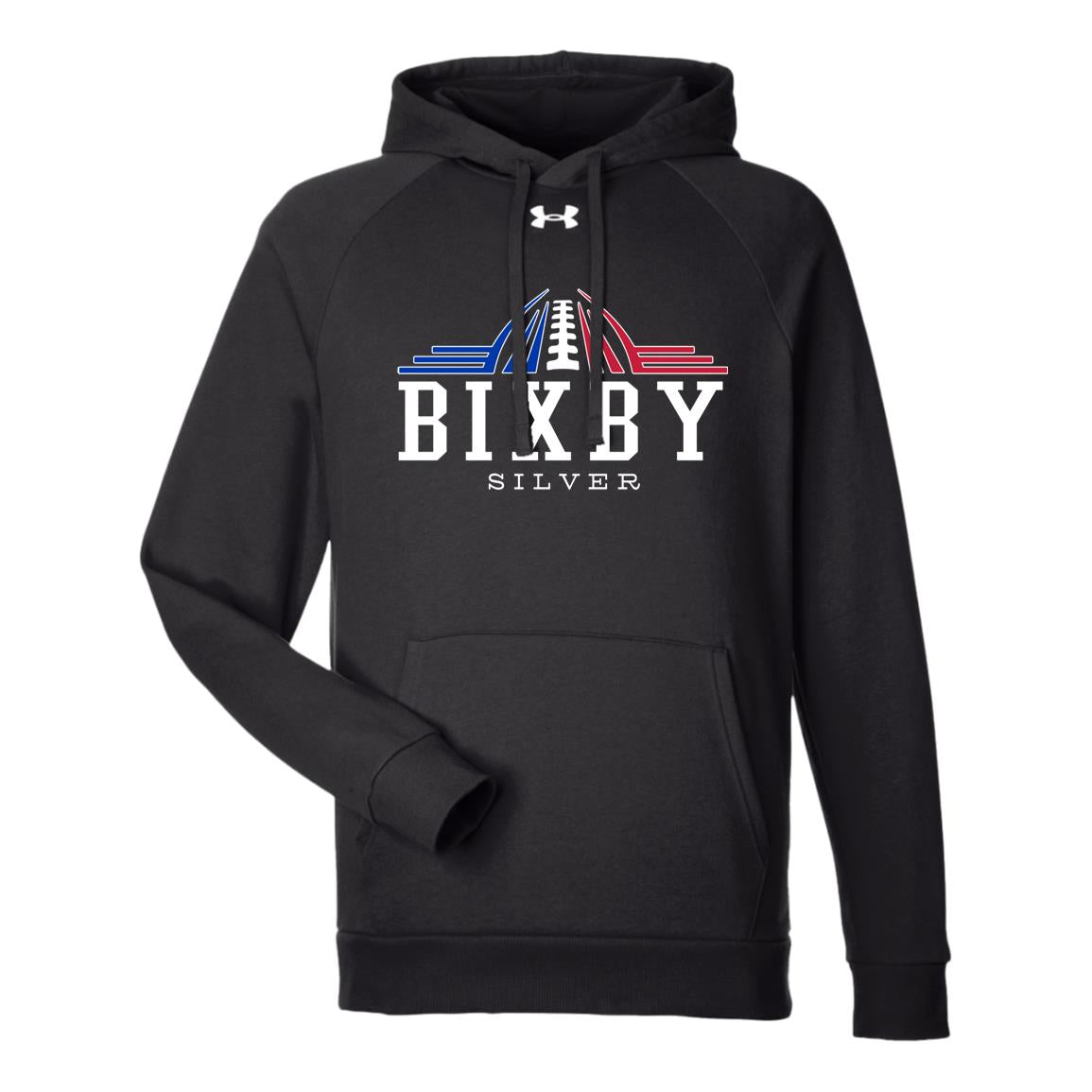 LEGENDS BIXBY SILVER UNDER ARMOUR ADULT RIVAL FLEECE HOODIE