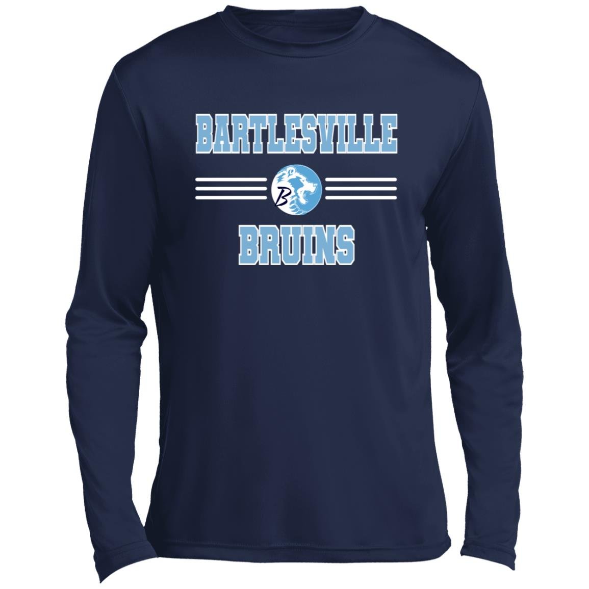 BARTLESVILLE BRUINS ADULT LONG SLEEVE PERFORMANCE TEE - The Club