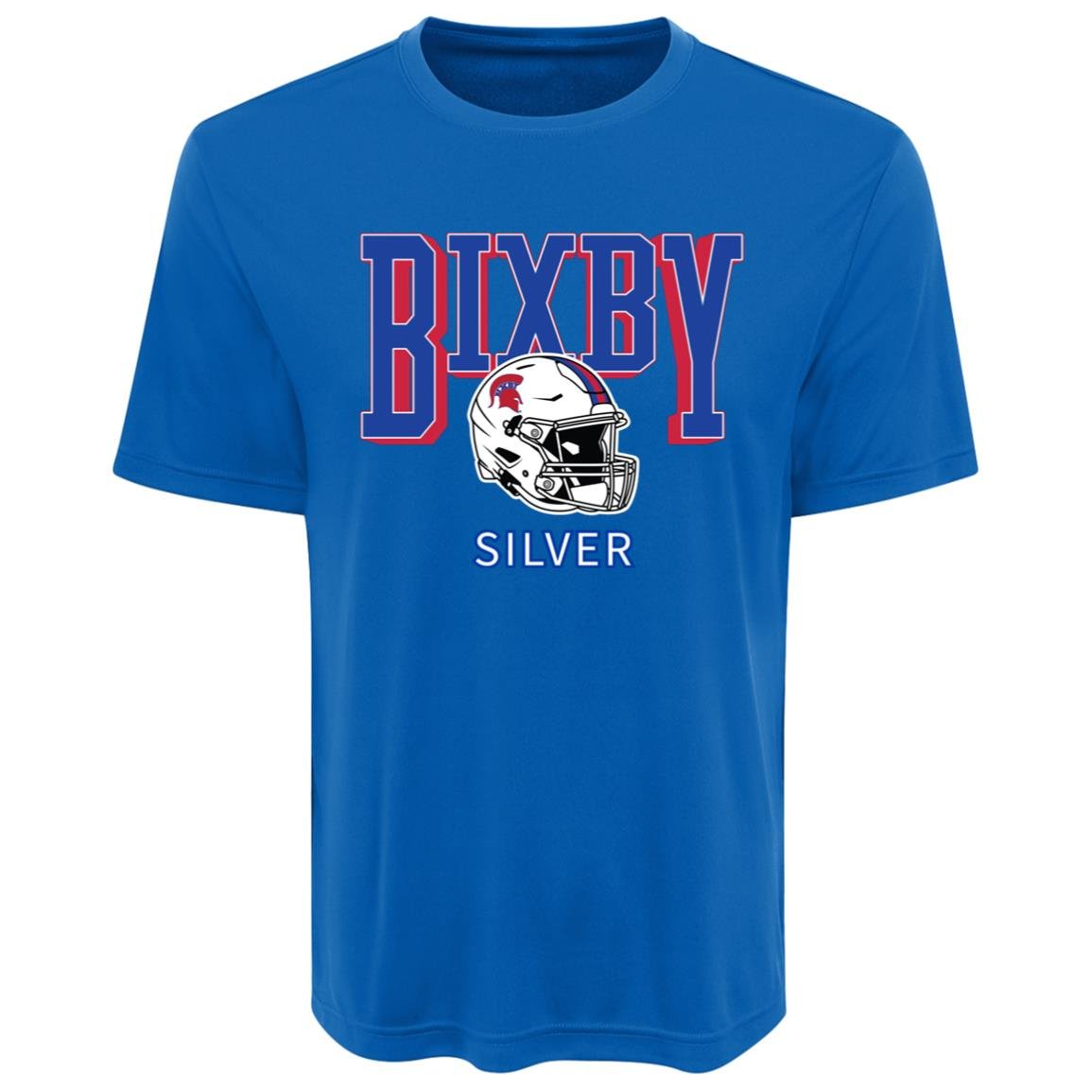 BIXBY SILVER FOOTBALL ADULT PERFORMANCE TEE - The Club