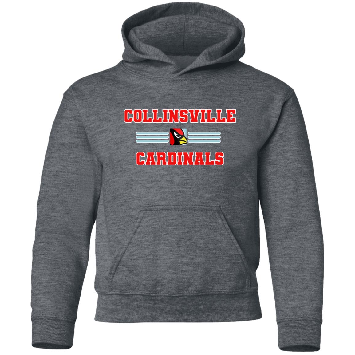 COLLINSVILLE CARDINALS YOUTH HOODED PULLOVER - The Club