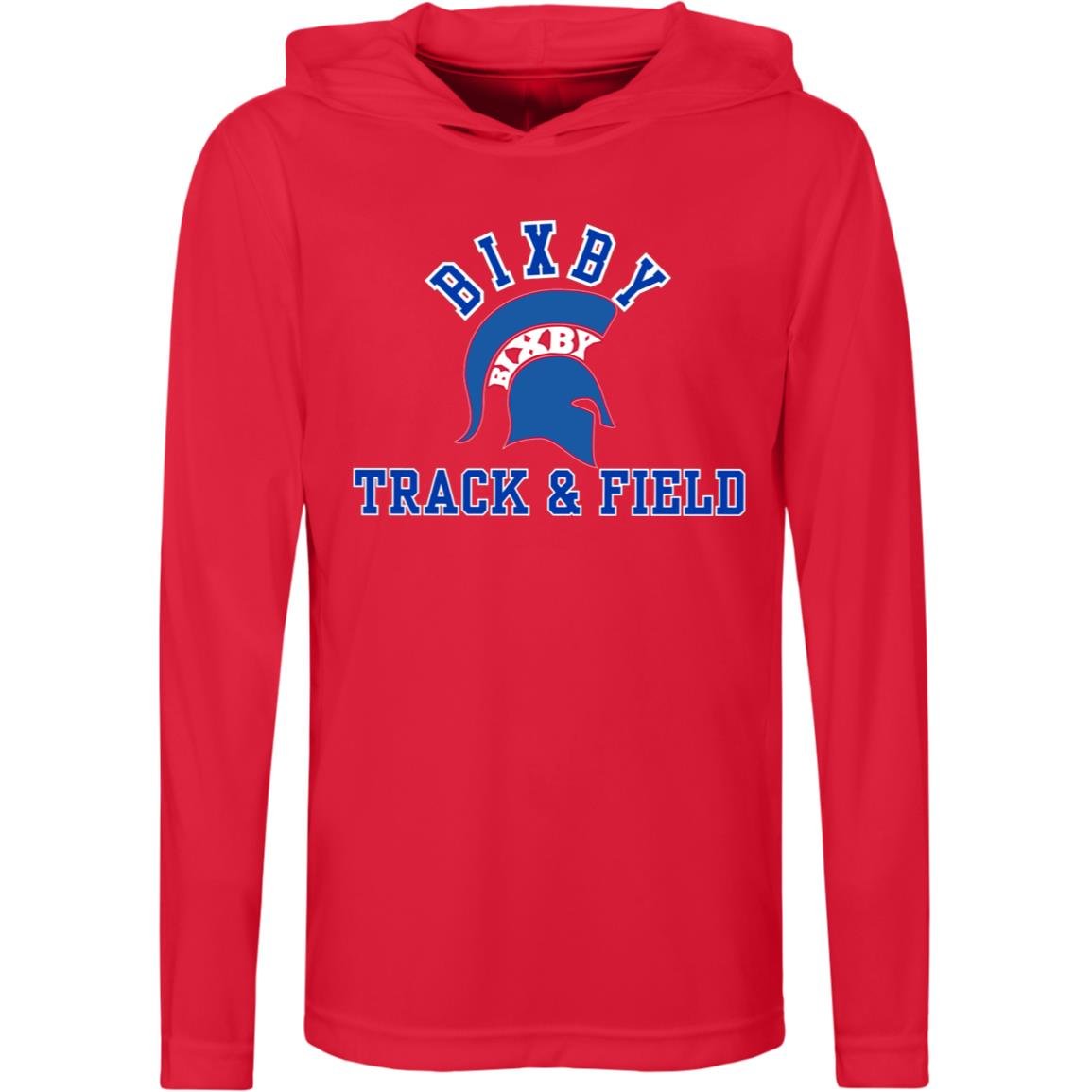 RED AND BLUE TRUE T&F YOUTH PERFORMANCE HOODED TEE - The Club