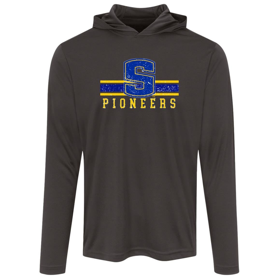 STILLWATER PIONEERS ADULT HOODED LONG SLEEVE PERFORMANCE TEE - The Club