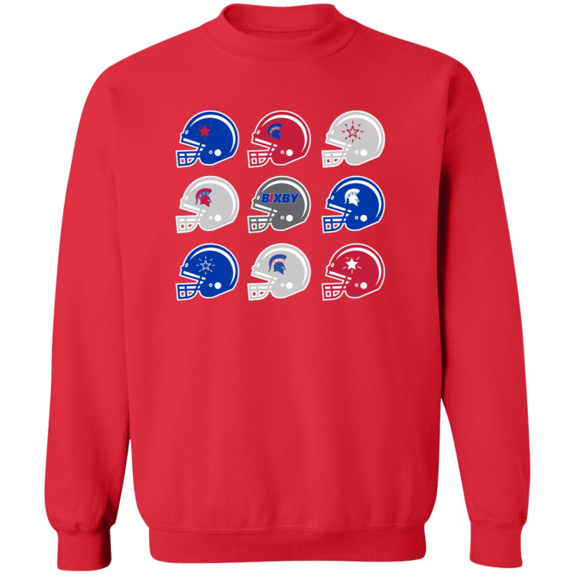 SPARTAN HELMET CHEERS ADULT CREWNECK PULLOVER SWEATSHIRT