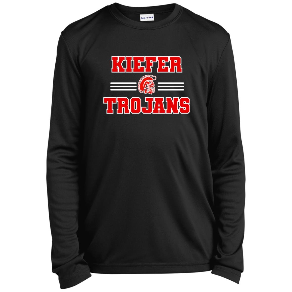 KIEFER TROJANS YOUTH LONG SLEEVE PERFORMANCE TEE - The Club