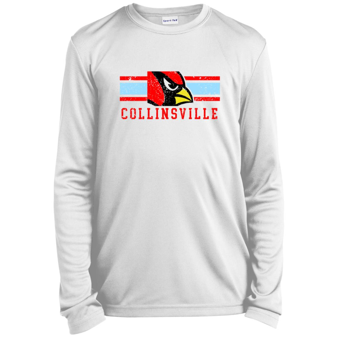 COLLINSVILLE CARDINALS YOUTH LONG SLEEVE PERFORMANCE TEE - The Club