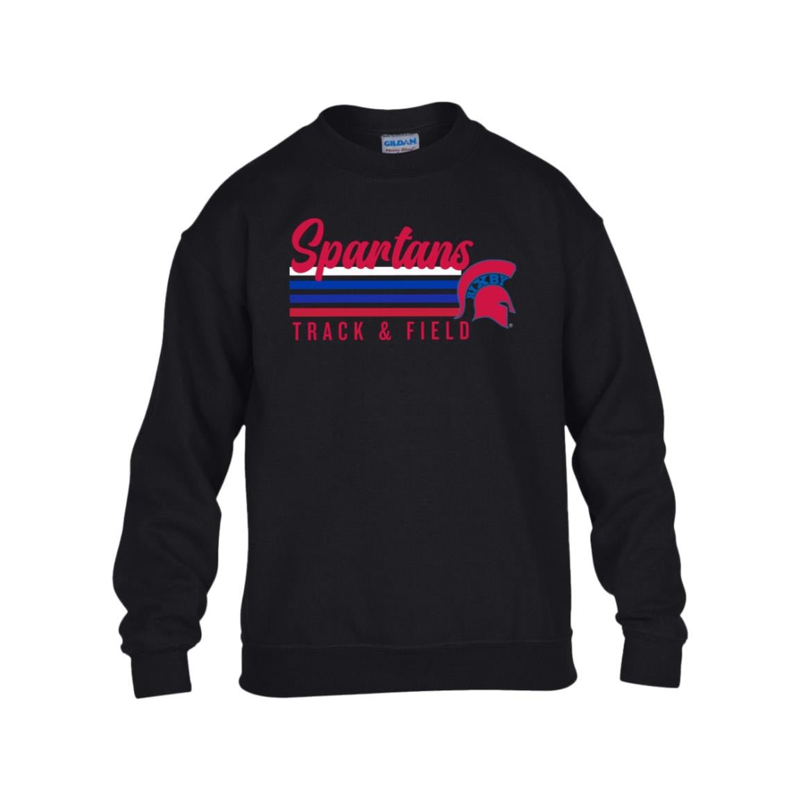 ALL THE VIBES SPARTANS T&F GILDAN YOUTH HEAVY BLEND FLEECE CREW - The Club