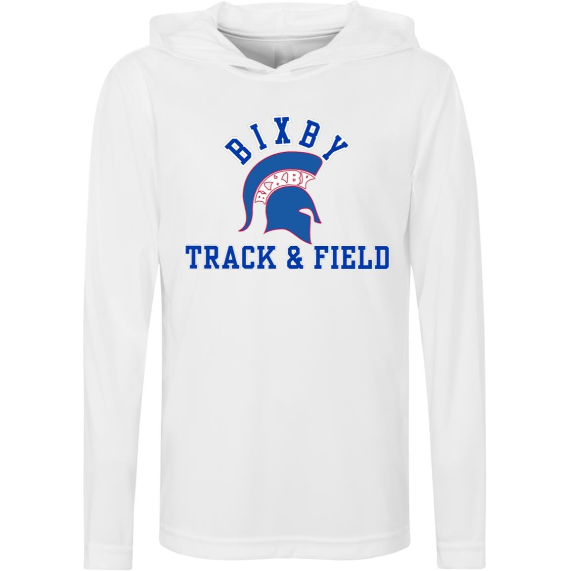 RED AND BLUE TRUE T&F YOUTH PERFORMANCE HOODED TEE - The Club