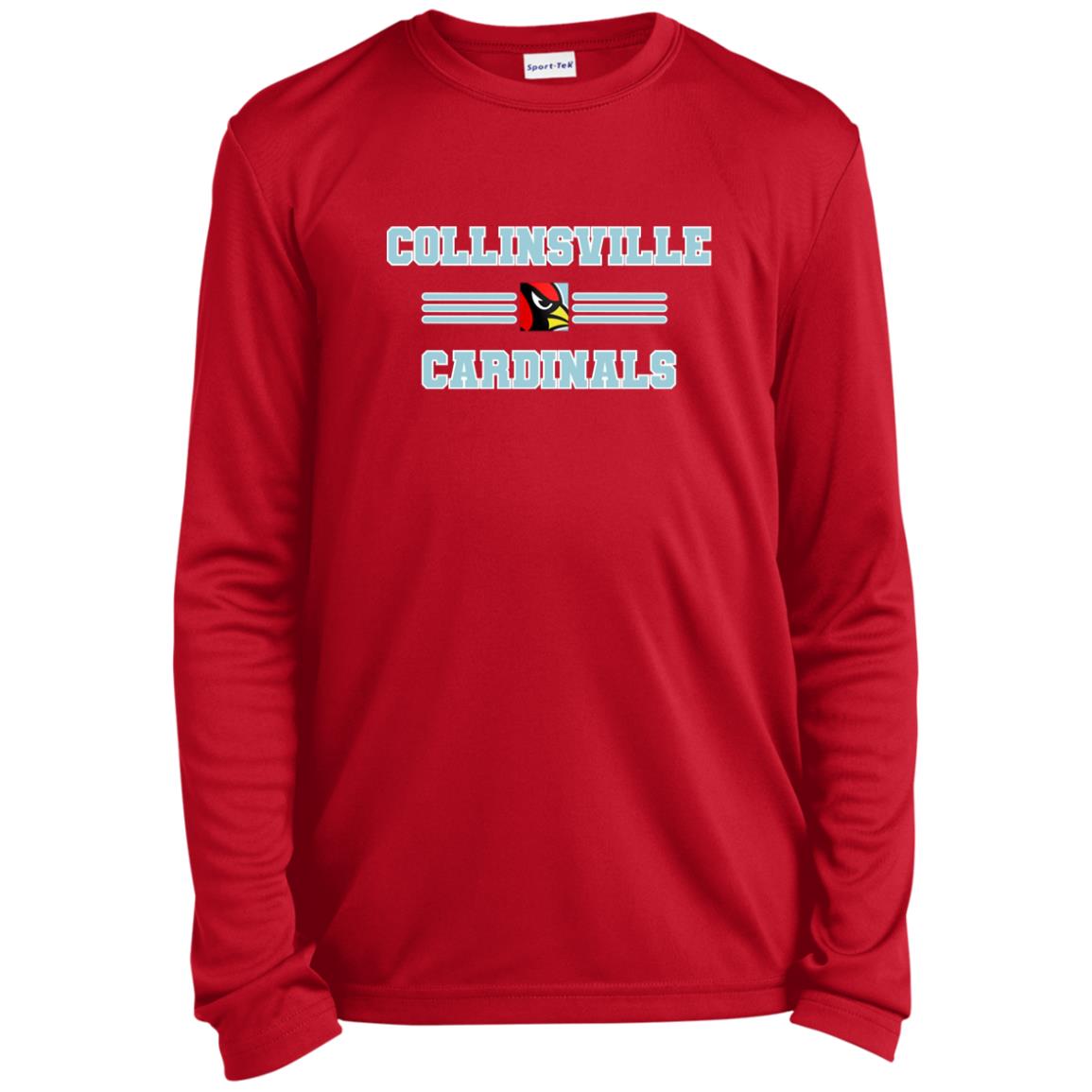 COLLINSVILLE CARDINALS YOUTH LONG SLEEVE PERFORMANCE TEE - The Club