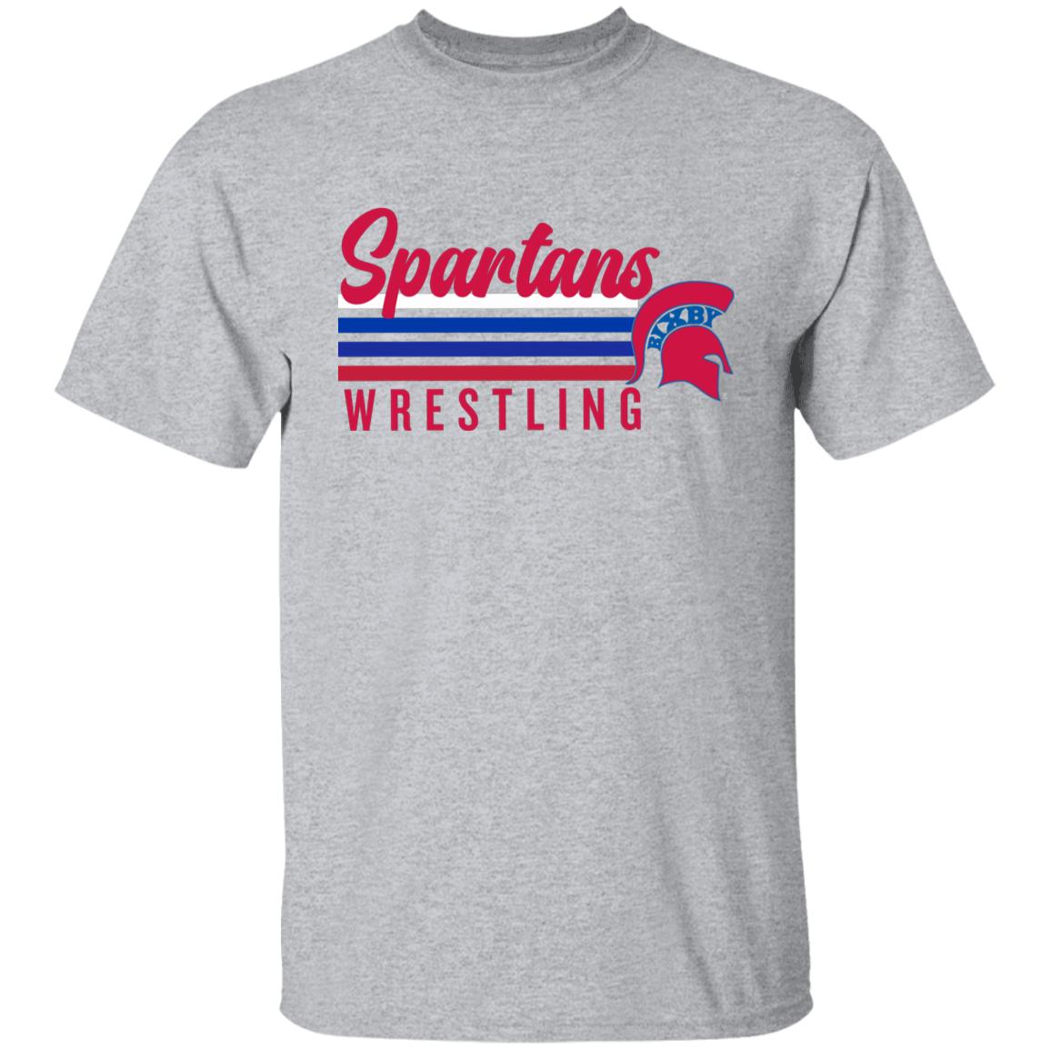 ALL THE VIBES SPARTANS WRESTLING 100% COTTON T - SHIRT - The Club