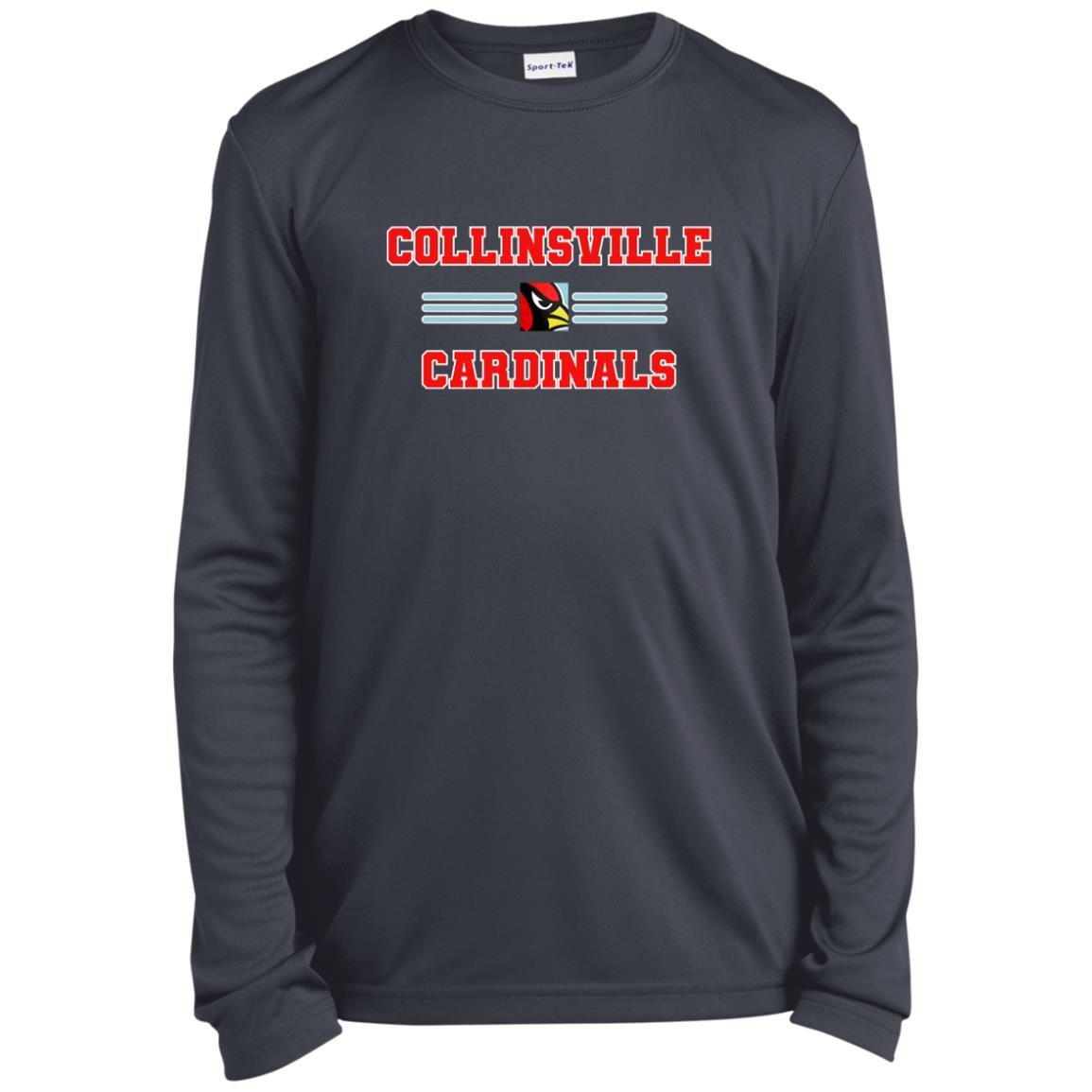 COLLINSVILLE CARDINALS YOUTH LONG SLEEVE PERFORMANCE TEE - The Club