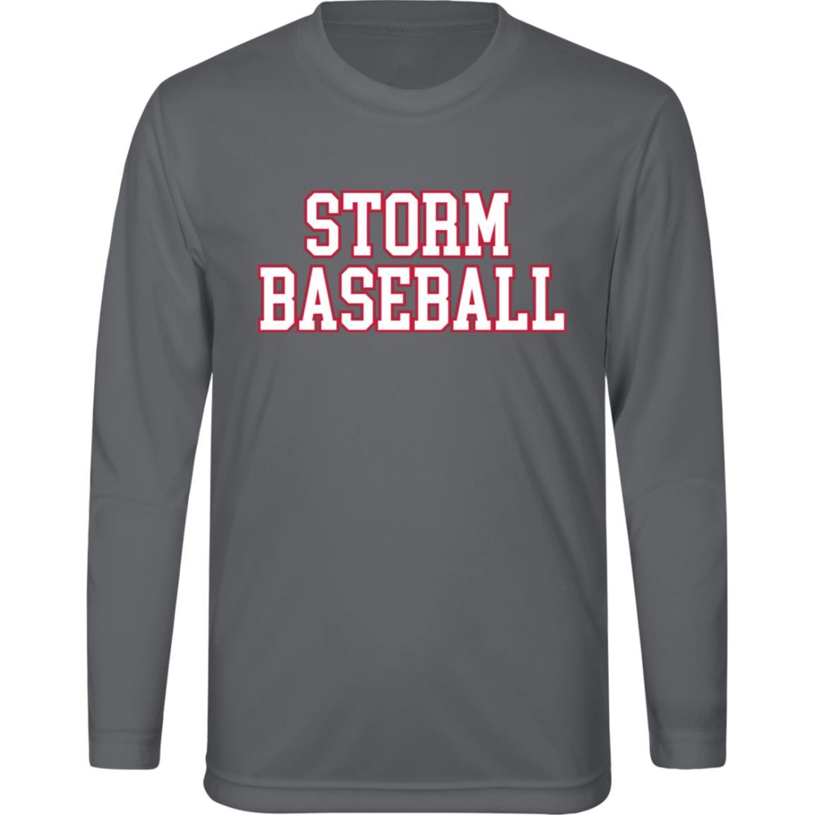 008 - STORM BASEBALL YOUTH LONG SLEEVE PERFORMANCE TEE - The Club