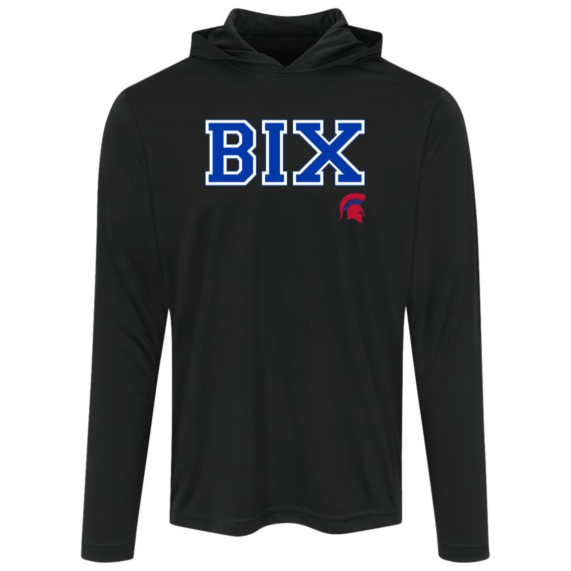 BIXBY SPARTANS ADULT HOODED PERFORMACE LONG SLEEVE TEE - The Club