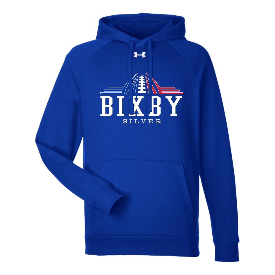 LEGENDS BIXBY SILVER UNDER ARMOUR ADULT RIVAL FLEECE HOODIE