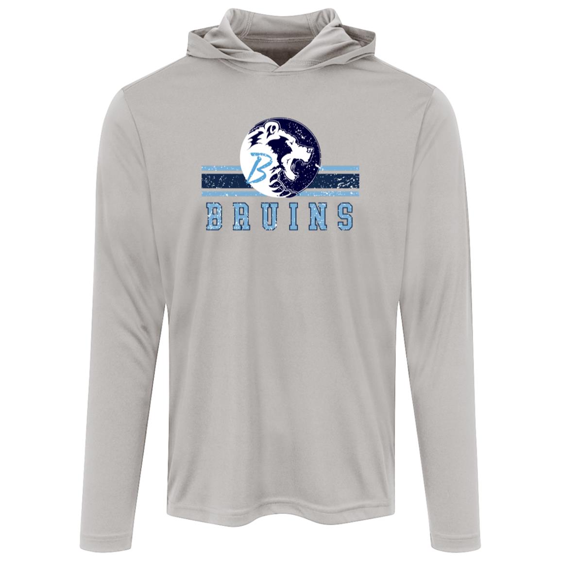 BARTLESVILLE BRUINS ADULT LONG SLEEVE HOODED PERFORMANCE TEE - The Club