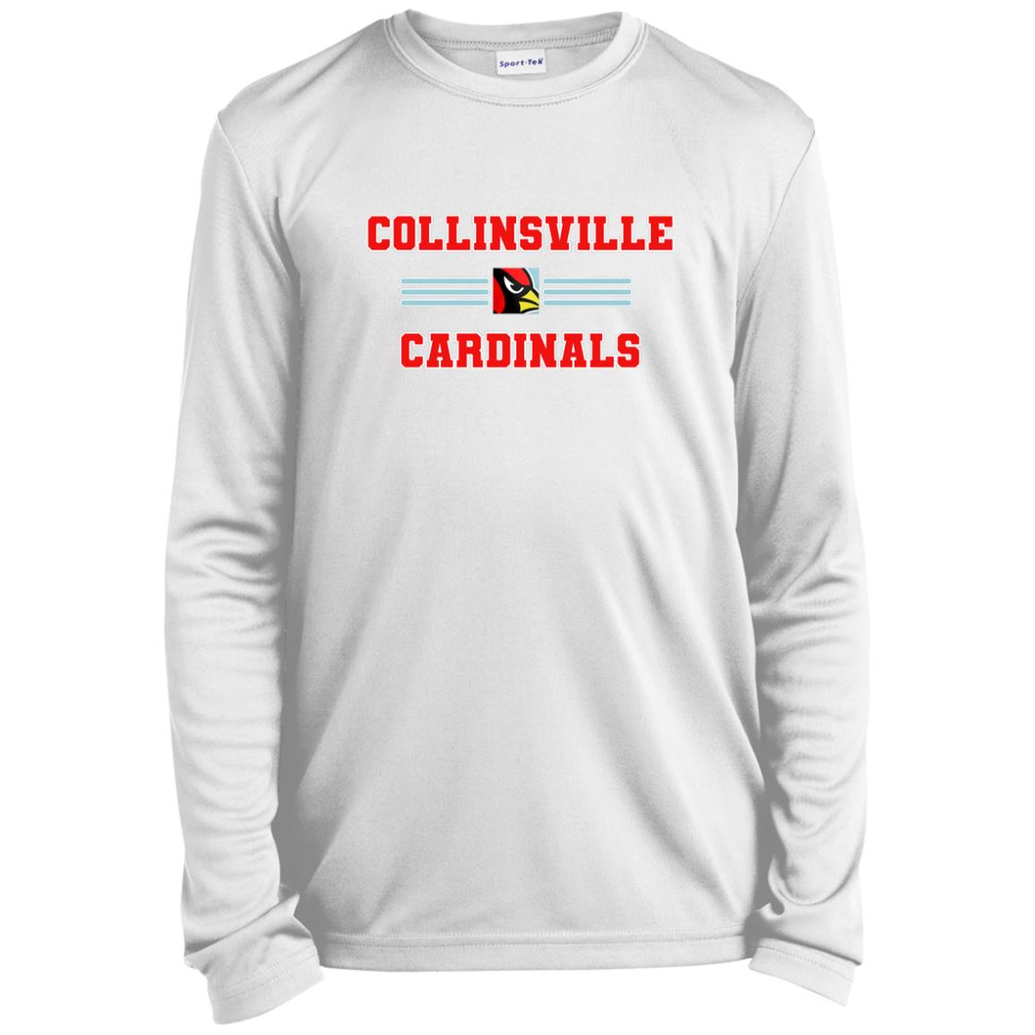 COLLINSVILLE CARDINALS YOUTH LONG SLEEVE PERFORMANCE TEE - The Club