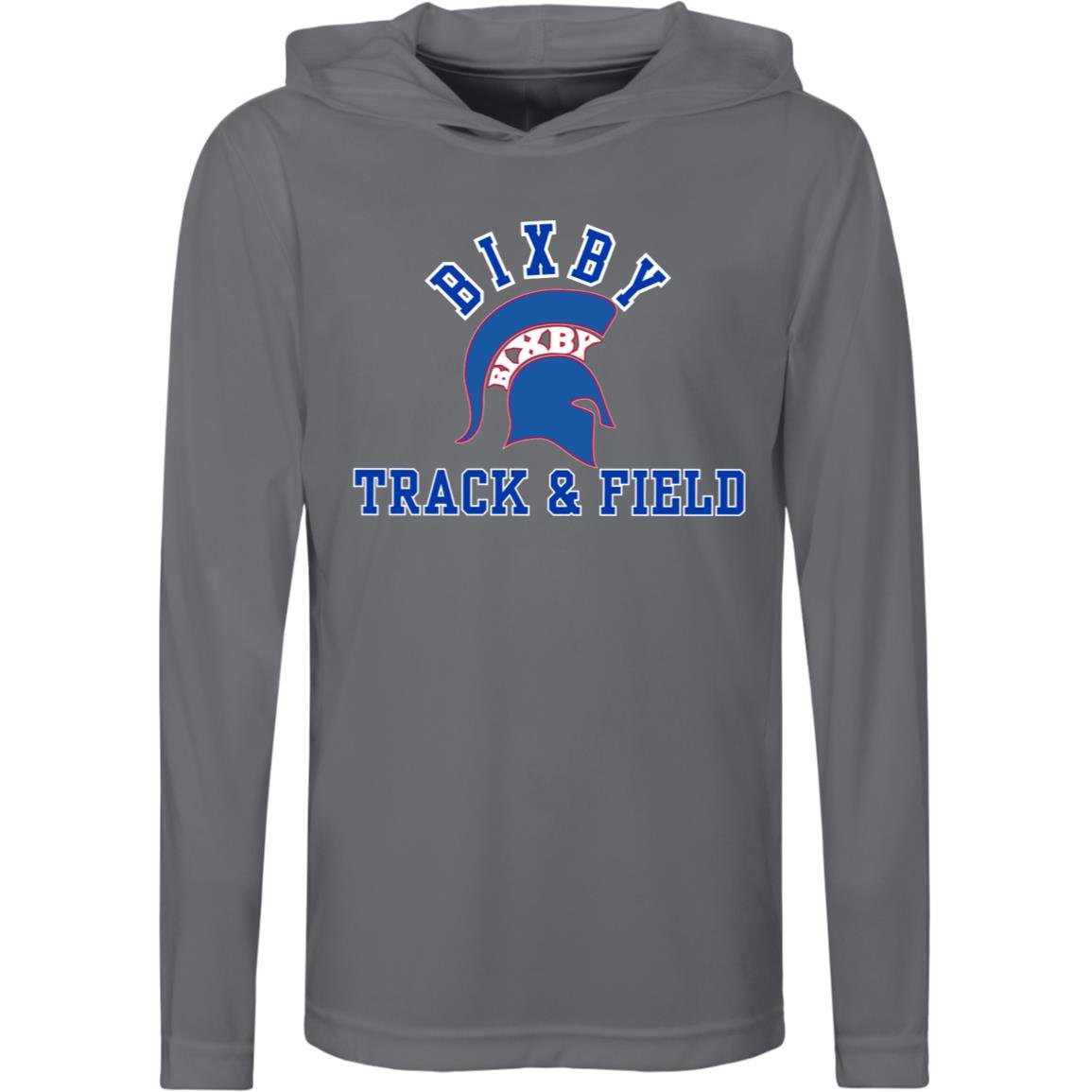 RED AND BLUE TRUE T&F YOUTH PERFORMANCE HOODED TEE - The Club