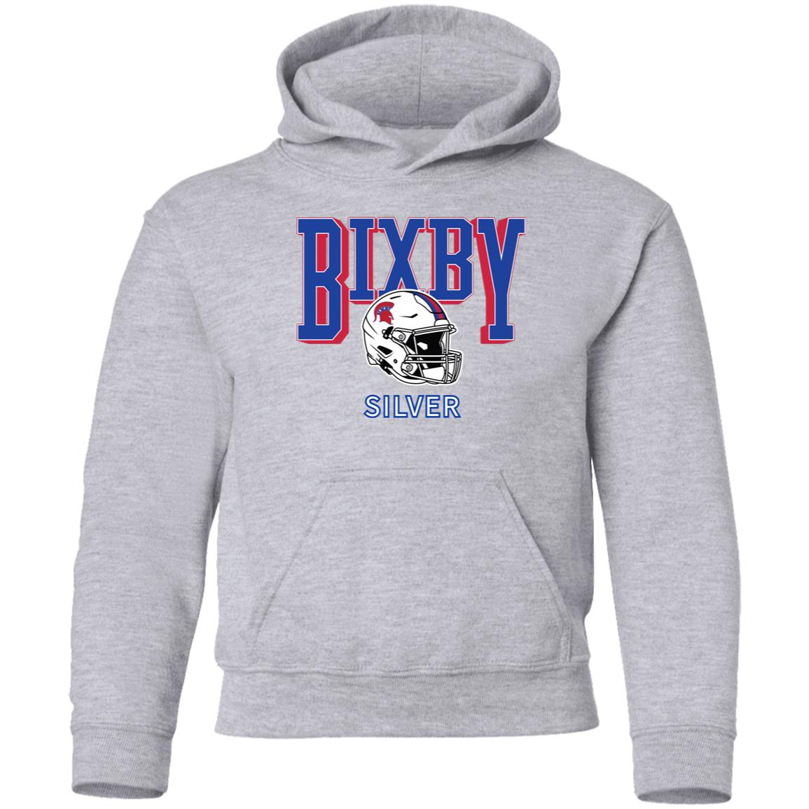 BIXBY SILVER FOOTBALL YOUTH HOODED PULLOVER - The Club