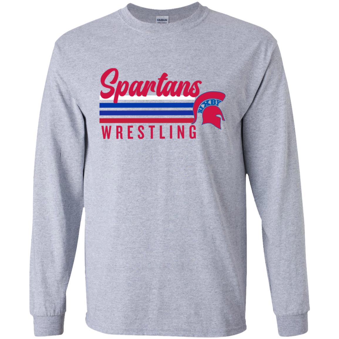 ALL THE VIBES SPARTANS WRESTLING YOUTH 100% COTTON T - SHIRT - The Club