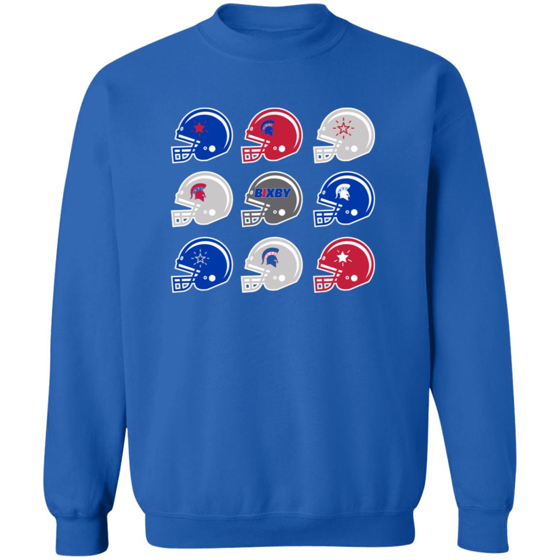 SPARTAN HELMET CHEERS ADULT CREWNECK PULLOVER SWEATSHIRT