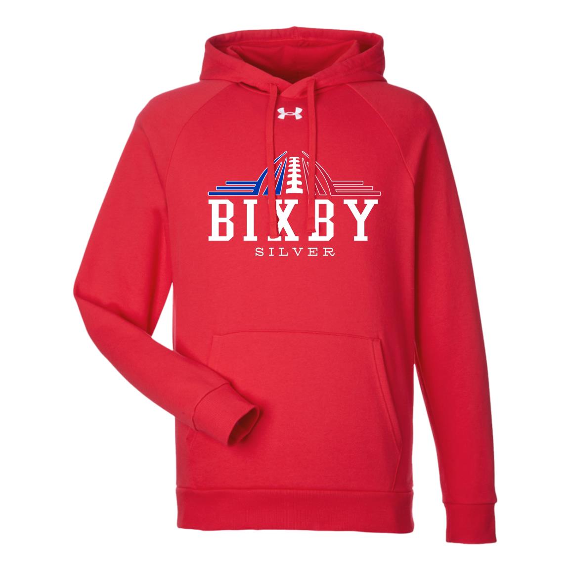 LEGENDS BIXBY SILVER UNDER ARMOUR ADULT RIVAL FLEECE HOODIE