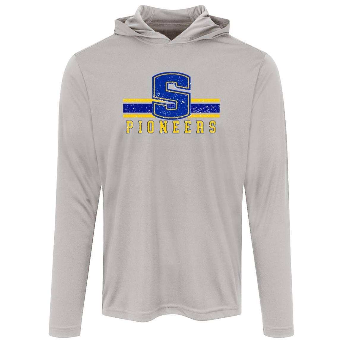 STILLWATER PIONEERS ADULT HOODED LONG SLEEVE PERFORMANCE TEE - The Club