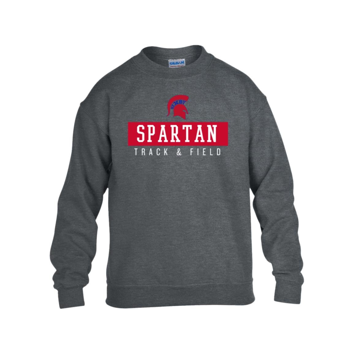 REFINED SPARTAN T&F GILDAN YOUTH HEAVY BLEND FLEECE CREW - The Club