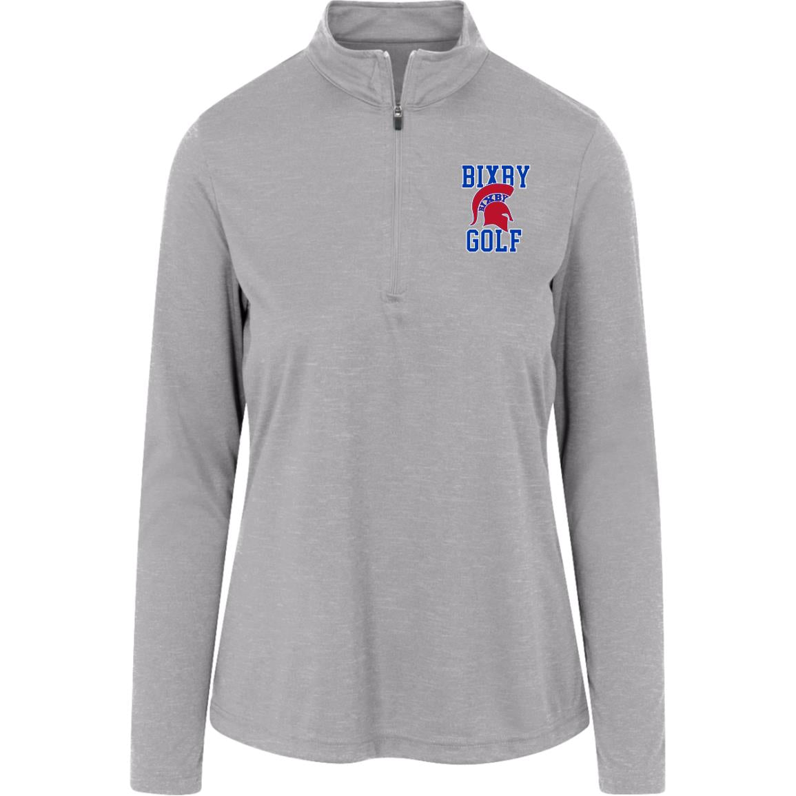 25BIXGF2 - WOMENS HEATHERED QUARTER ZIP - The Club