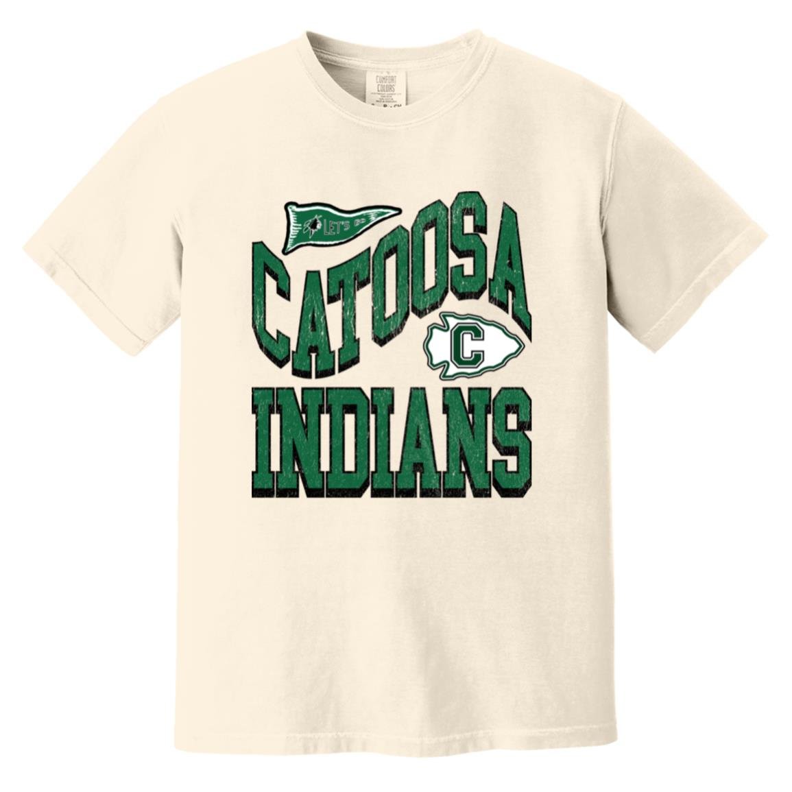 CATOOSA INDIANS ADULT GARMENT WASHED TEE - The Club