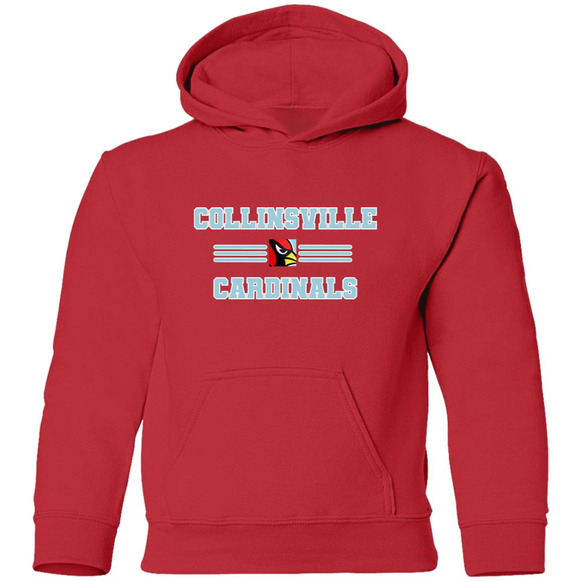 COLLINSVILLE CARDINALS YOUTH HOODED PULLOVER - The Club