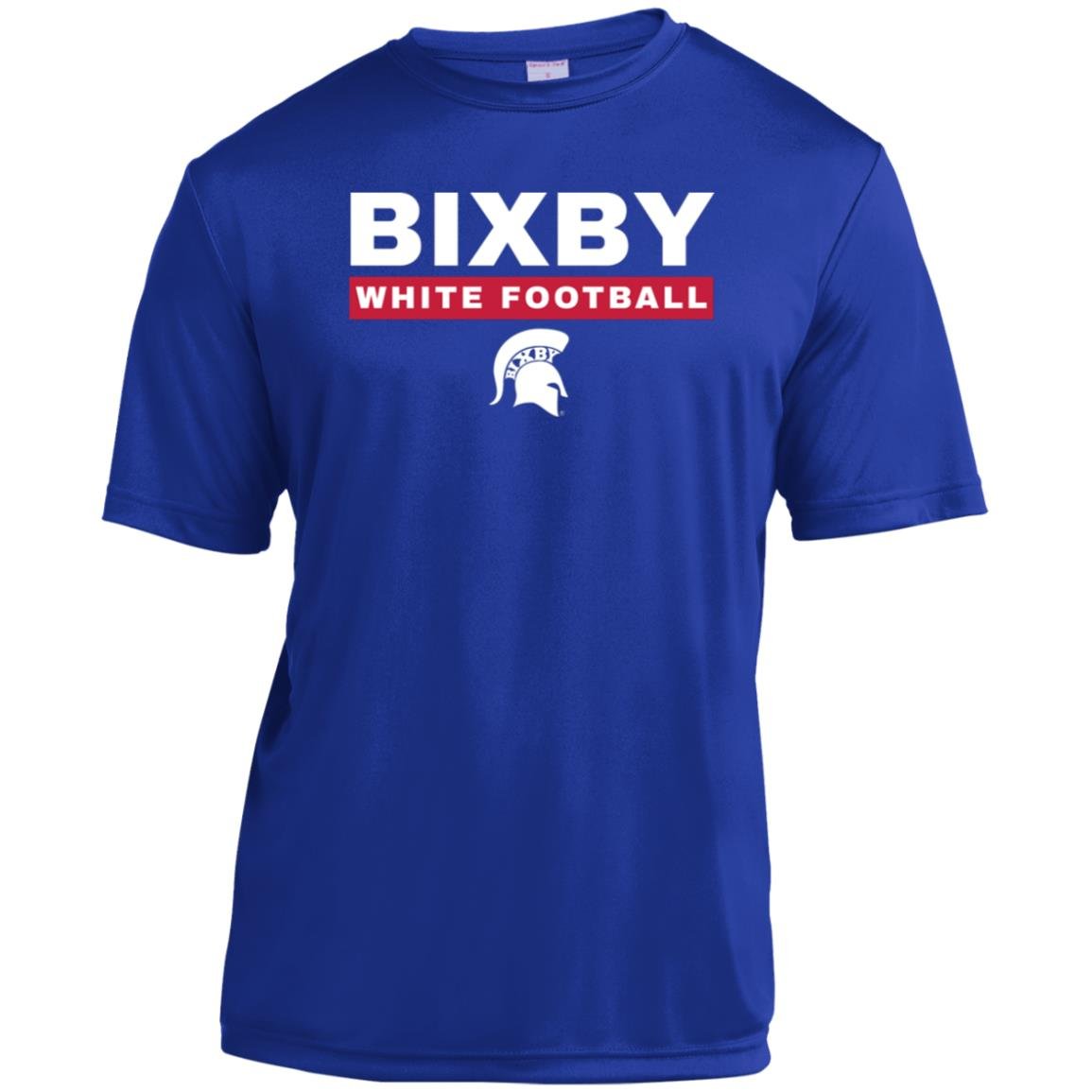 BIXBY WHITE FOOTBALL YOUTH PERFORMANCE TEE - The Club